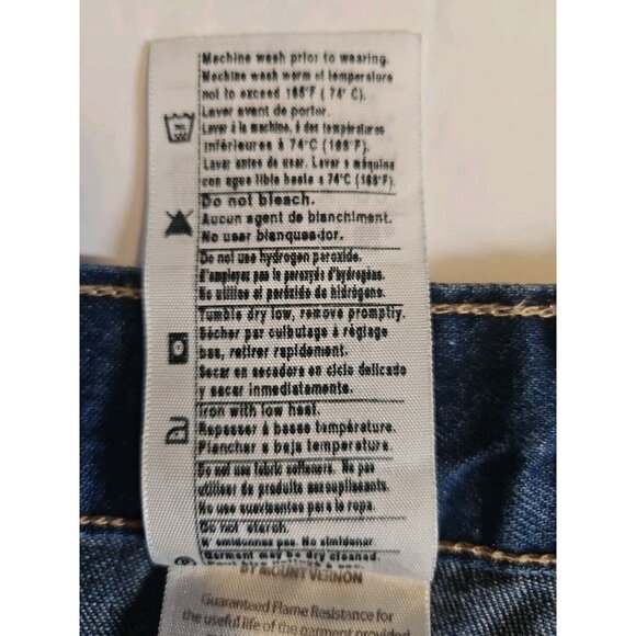 Carhartt Mens Flame Resistant FR Denim Dungaree Jeans Sz 44x32 (42x32) FRB13 DNM - Picture 15 of 16